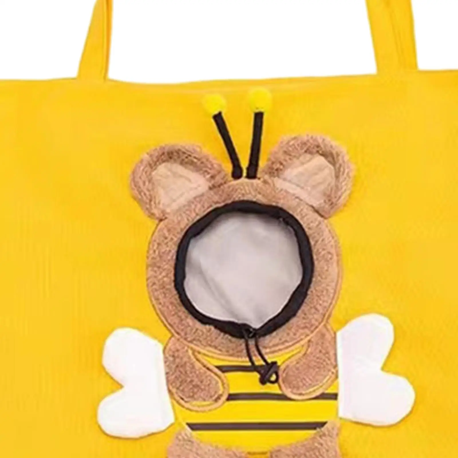 Cat Shoulder Bag Pouch Hand Tote Cat Carrier Bag Cute Bee Shaped Comfortable Strap Size 44x44cm for Puppy, Kitten Hands Free