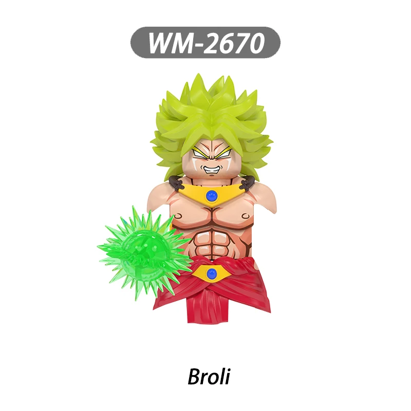 1pcs Anime Broli Buliding Blocks Bricks Cartoon Mini Action Anime Figures Assembl Toys Birthday Gift 5