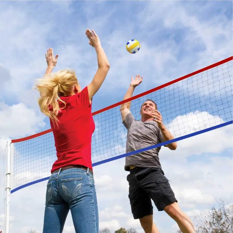Professional Outdoor Beach Volleyball Net Training International Standard Tennis Badminton Mesh Portable 9.5x1m