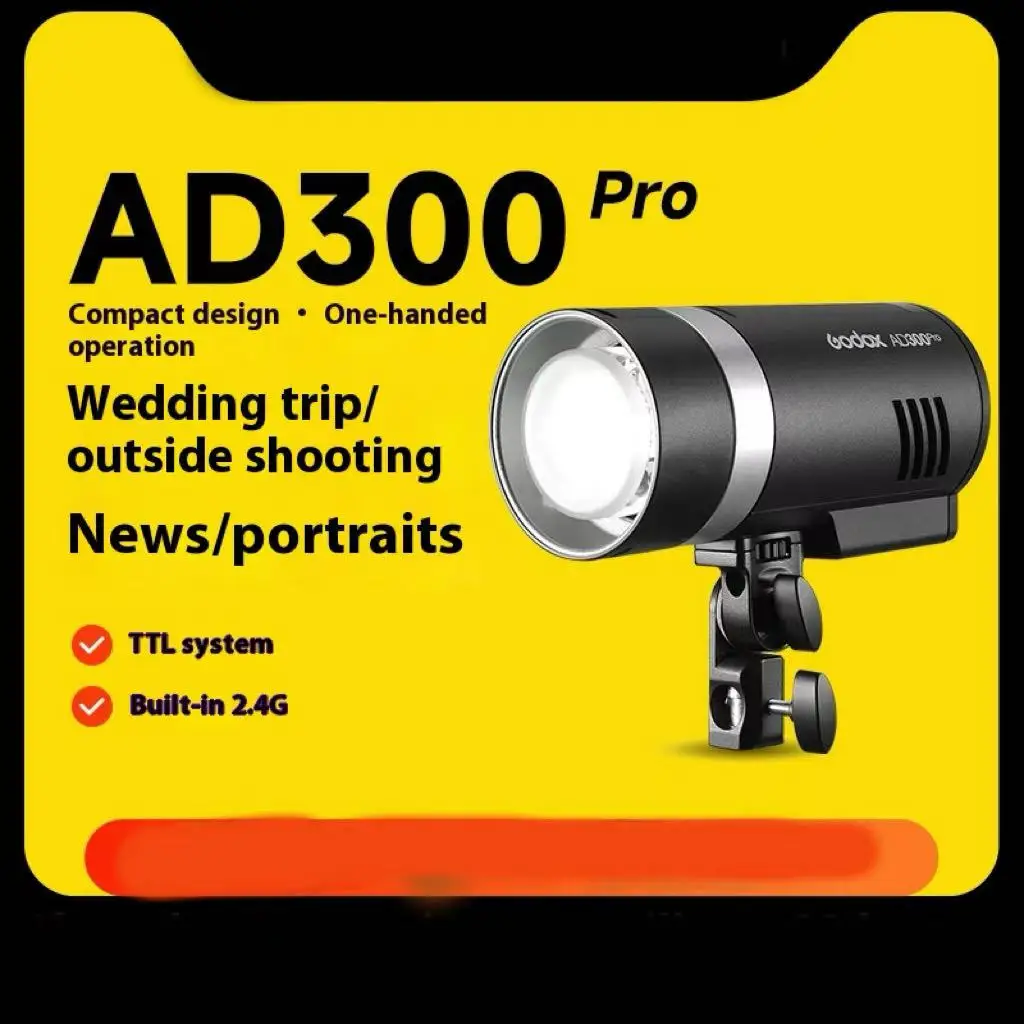 Godox AD300 Pro TTL 2.4G 300Ws 1/8000 HSS Outdoor Flash Light with Battery for Canon Nikon Sony Fuji Olympus Pentax on camera flash camera flash