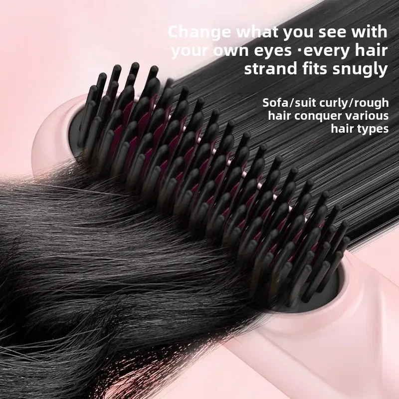 Portable USB Charging Hair Brush Wireless Straight And Curly Hair Combs Negative Ion Protection For Voluminous