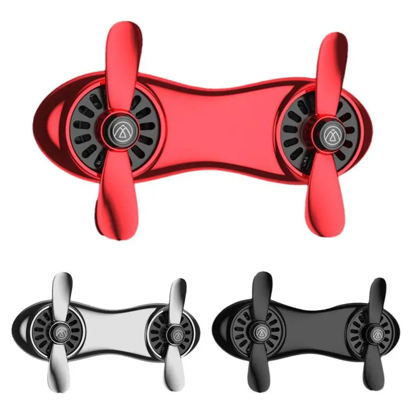 

Car Diffuser Automotive Air Fresheners Vent Clip Double Fan Design Fragrance Diffuser Car Vent Clips With Fragrance Slices Scent