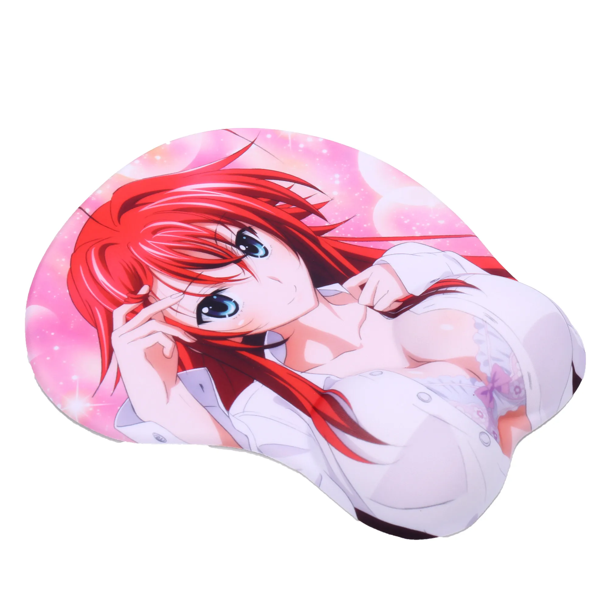 Highschool Rias Anime Sexy Girl 3D Boobs Gaming Mouse pads with Silicone Gel Wrist Rest