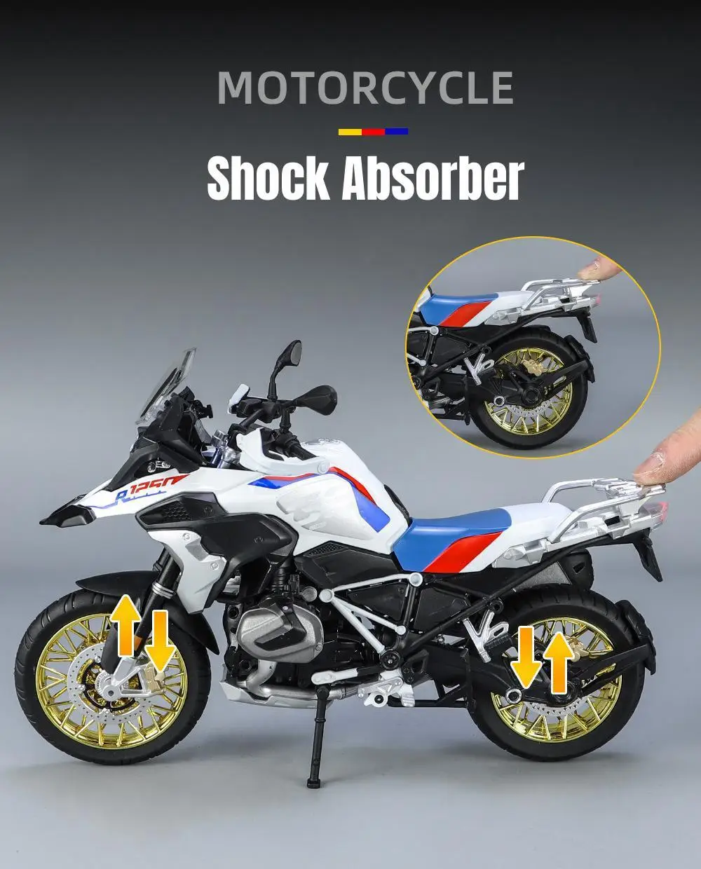 1/9 BMW Motorrad R1250 GS Diecast Model Motosiklet