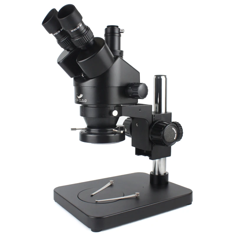 Simul-Focal Trinocular Microscope Zoom Stereo Microscope Magnification Continuous Zoom 7X - 45X For Phone PCB Repair Soldering 3