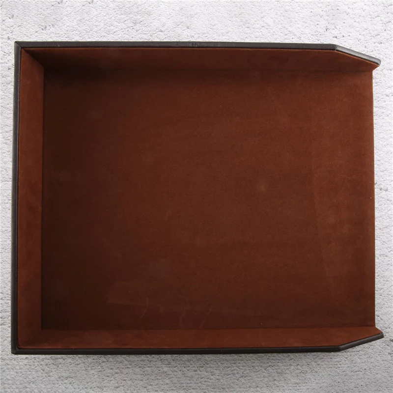 

PU Leather Tray, Document Desk Organizer,Stackable Office File Document Tray Holder