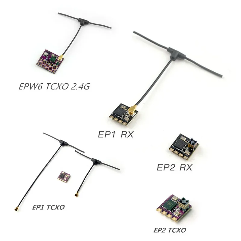 

HappyModel EP1 / EP1 TCXO / EP2 / EP2 TCXO / EPW6 TCXO / EP1 DUAL TXCO 2,4G ELRS Nano Long Range RX для RC FPV Long Range