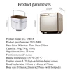 Stainless Steel Bread Maker, 2-pound 17-in-1 Programmable XL Bread Maker, Non Stick Ceramic Disc And Digital Touch Screen 2