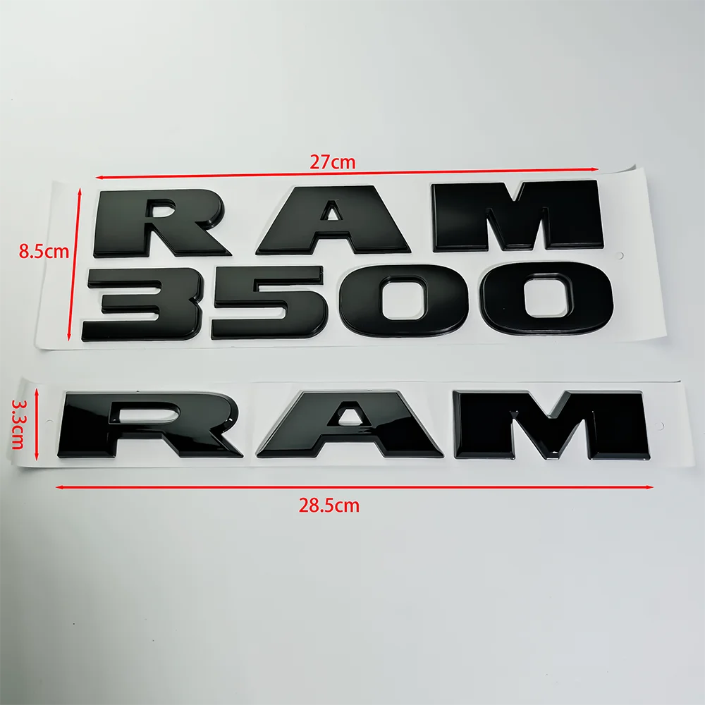 자동차 사이드 문짝 배지 트렁크 스티커, 닷지 RAM 1500 2500 3500 TRX 픽업용 3D 자동차 문자 엠블럼, 자동차 액세서리