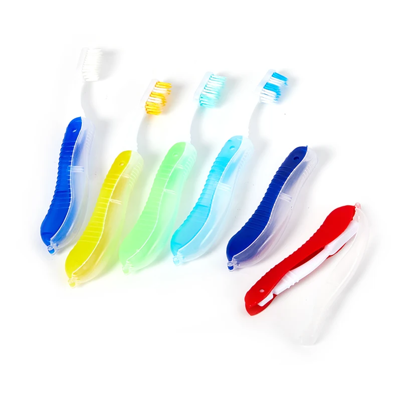 1pc 위생 구강 휴대용 일회용 접이식 여행 캠핑 칫솔 하이킹 칫솔 치아 청소 도구
