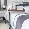 Medical Bed Tray Overbed Table Rolling Tray Bed Side Table for Laptop Eating US 5