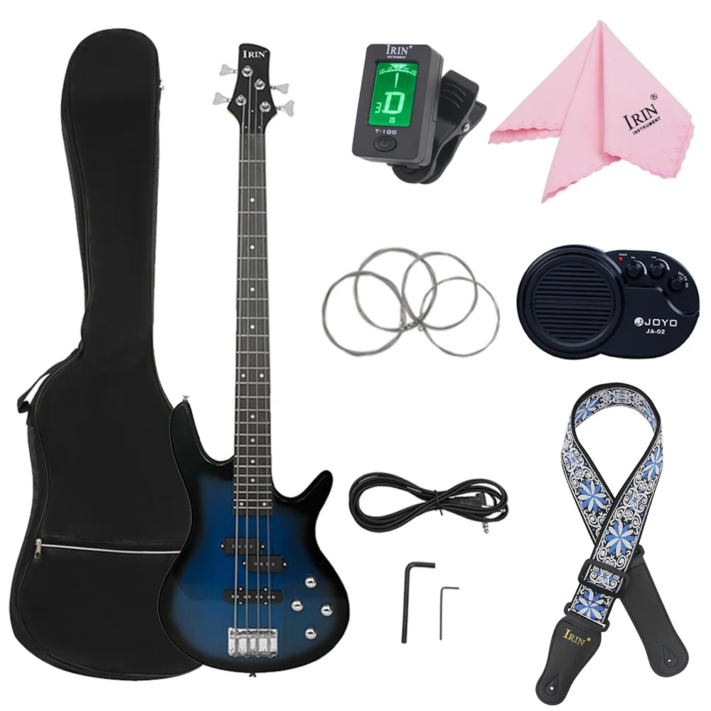 

IRIN 24 Frets Bass Guitar 4 Strings Maple Neck Electric Bass Guitarra With Bag Amp Tuner Strap Cloth Guitar Parts & Accessories