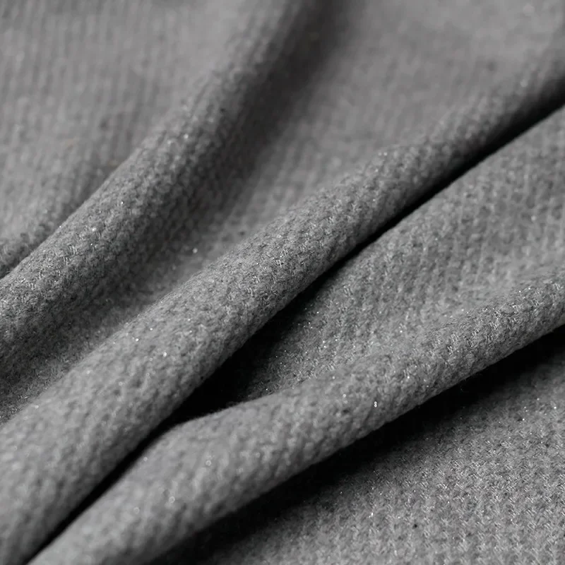 Redraspberry 146cm width580g/m light grey color silver line goods woolmaterials winterovercoat DIY clothes fabrics Freeshipping