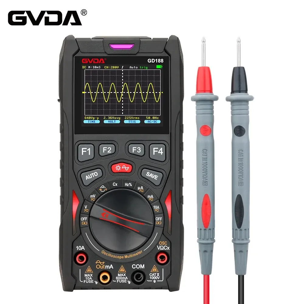 Digital Oscilloscope 50MS/s Sampling Rate 12MHz Analog Bandwidth Multimeter Tester Signal Generator With Waveform Storage