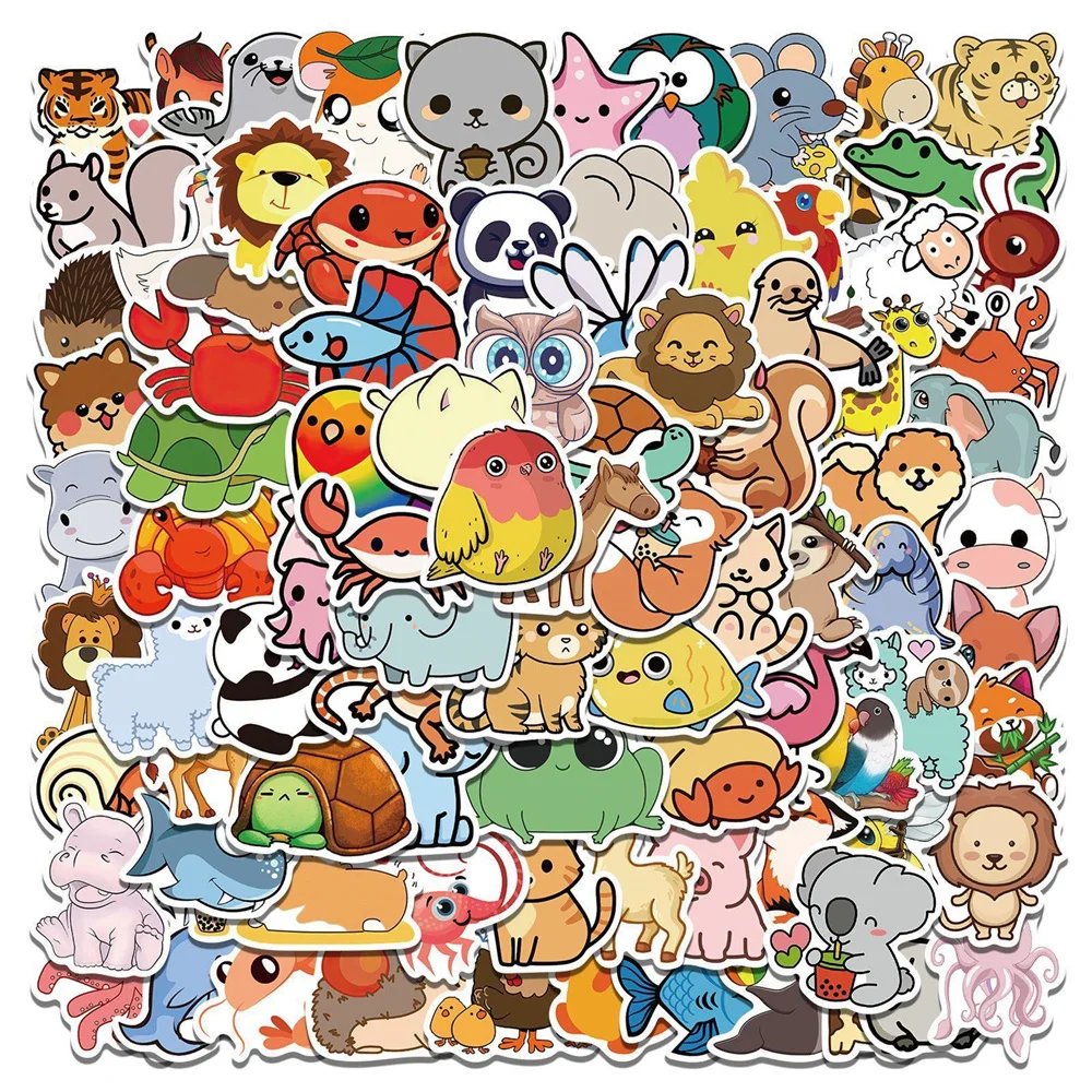 

10/30/50PCS New DIY Animal Cartoon Personality Creative Computer Luggage Table Bed Chair Decoration Waterproof Sticker Wholesale