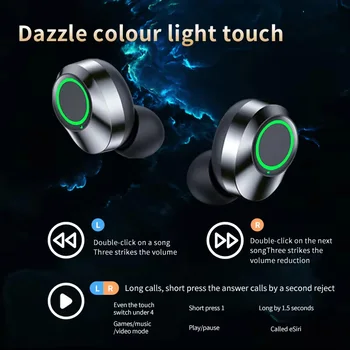 YD03 Wireless Bluetooth Earphones Headphones Outdoor Sport Headset 5.3 With Charging Bin Display Touch Control Earbuds for Muisc 1
