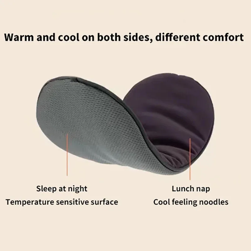 Sleep Light Blocking Eye Mask and Gel Cold Ice Pack Double-Sided Ice Silk Warm Cool Sleep Eye Mask for Travel Sleeping 4