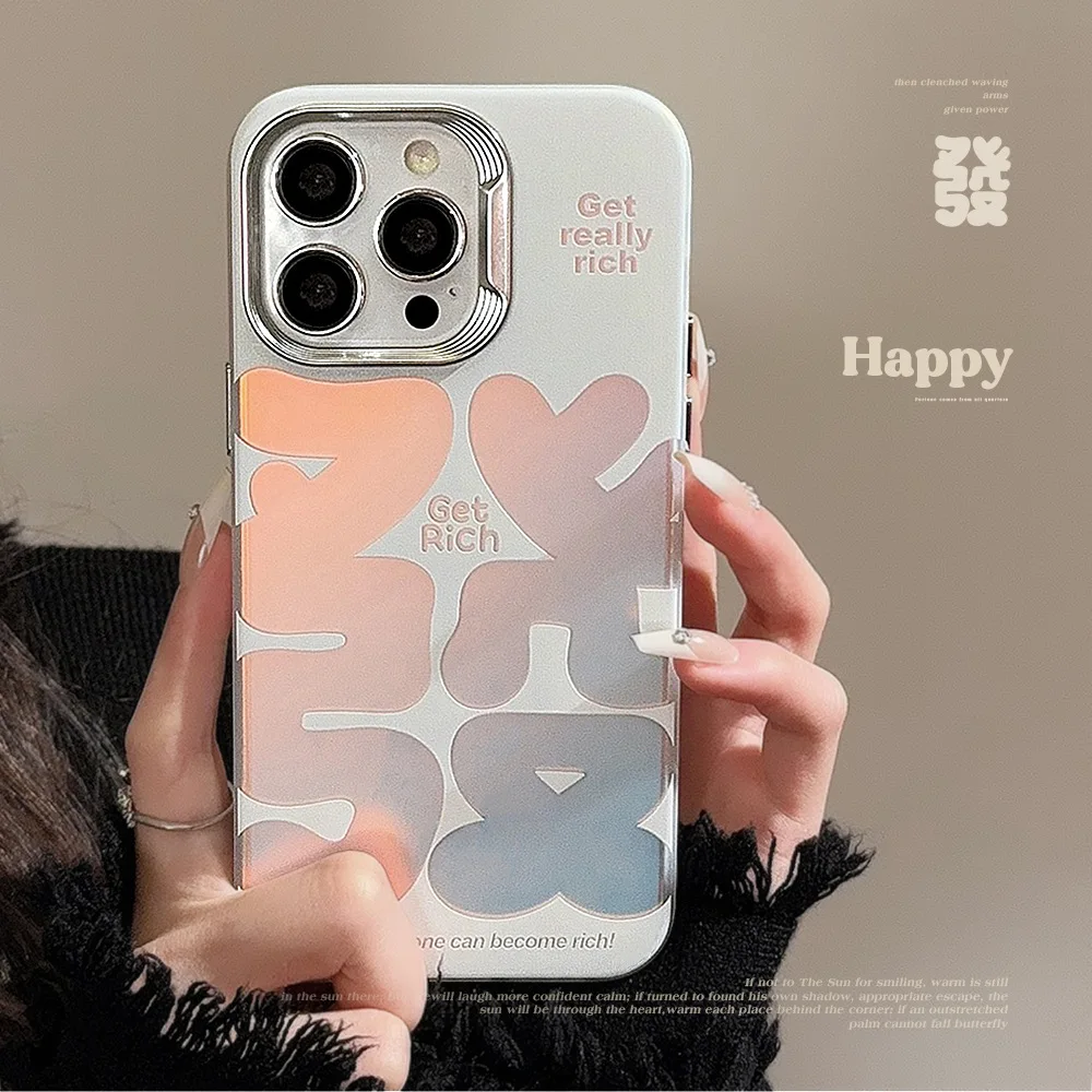 Custodia Rigida Per Pc Laser Per Iphone, Personaggi Cinesi, Proverbi Ricchi Di Ricchezza, Colori Abbaglianti, Iphone 15, 14 Pro, 13 Pro Max, 12, 11