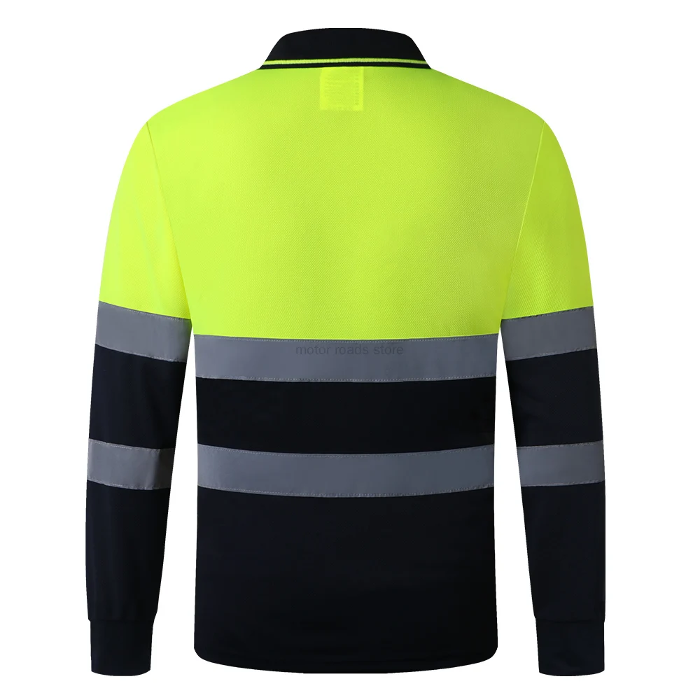 Unisex High Visibility Reflective Safety T-shirt Quick Drying Long Sleeve Workwear Outdoor Construction Protective Work Clothes reflective safety vest reflective safety jacket reflective safety polo shirt