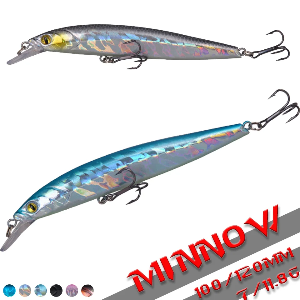 

1PCS 7g 11.8g Minnow Fishing Lure Artificial Bionic 3D Eyes Sharp Hooks Hard Bait Wobblers Crankbaits Swimbait Carp Bass Fishing