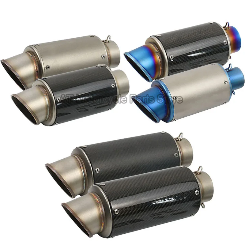 51Mm 60Mm Universale Moto Modificato Silenziatore Di Scarico Tubo Fritto Street Tube Per Benelli Trk502 Suzuki Gsr 600 Fibra Di Carbonio