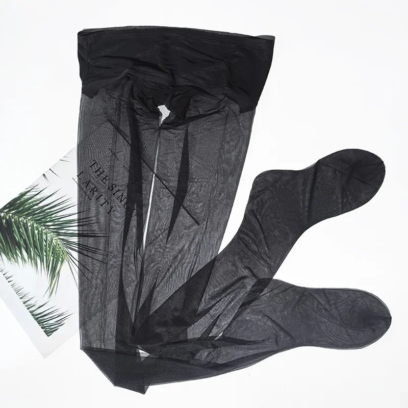Damenstrümpfe, durchsichtig, Übergröße, nahtlos, 0,01d Mesh, hohe Taille, ultradünn, seidig, transparent, Strumpfhosen, exotische Dessous – Detail 6