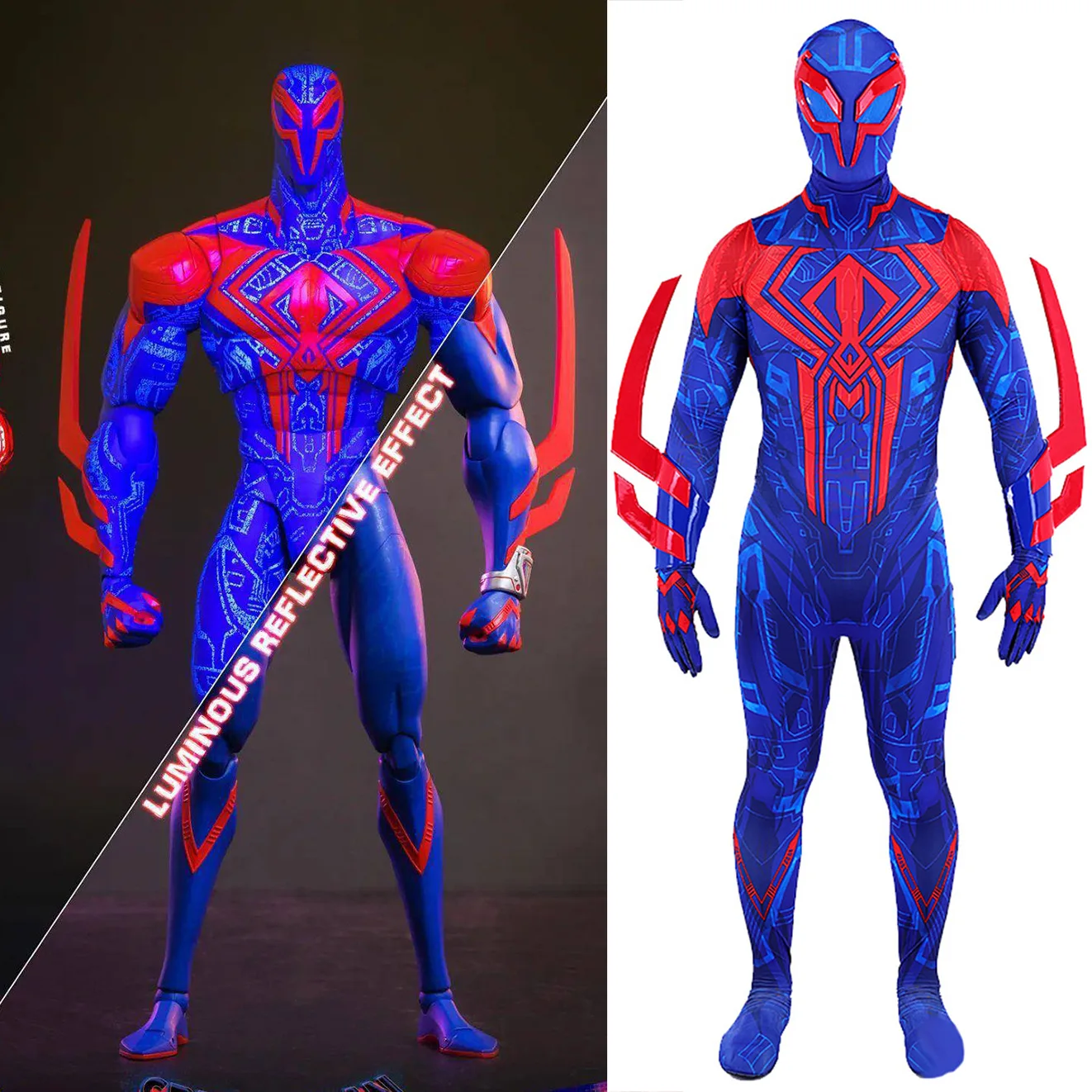 

Animation Version 2099 Combat Uniform Halloween Costumes Superhero Jumpsuit Cosplay Costume 3D Printed Bodysuit Adult Child Size