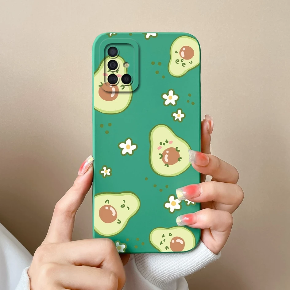Fashion Love Heart Liquid Silicone Matte Back Cover with Screen Protector