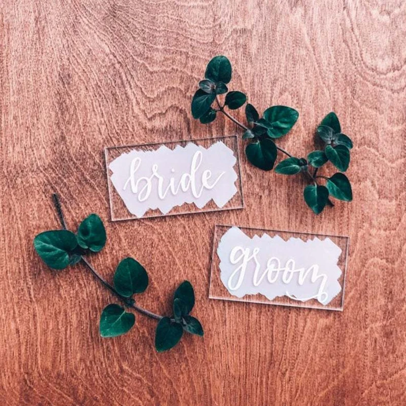 10pcs Rectangle Clear Acrylic Place Cards for Wedding Blank Guest Table Seating Card Guest Name Settings Signs Party New