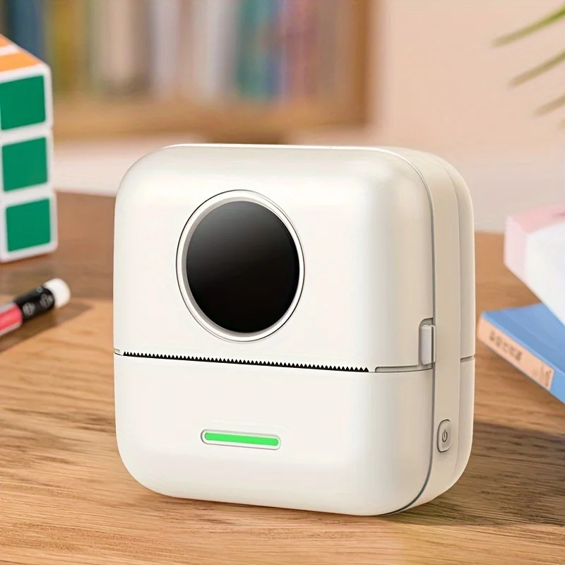 휴대용 미니 프린터, 잉크리스 블루투스 스티커 메이커 (롤 용지 포함), 노트, 저널, DIY, 선물용 임프레소라 포르타틸