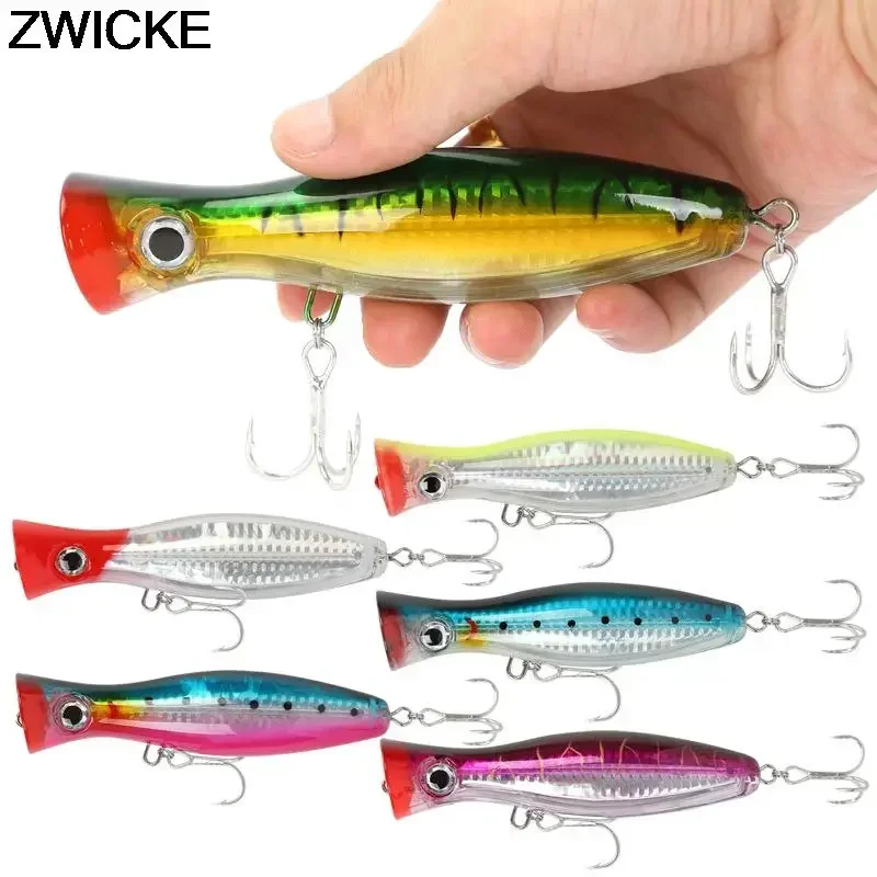 Easyfish 12Cm 40G Big Popper Fishing Lure Crank Bait Wobblers Artificiali Abs Hard Bait Pesca Bass Carp Pike Fishing Tackle