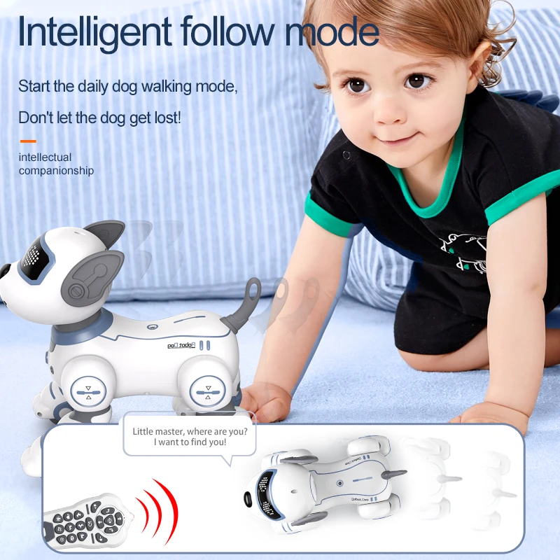 Funny RC Robot Electronic Dog Stunt Dog Voice Command Programmable Touch-sense Music Song Robot Dog for Children's Toys 3