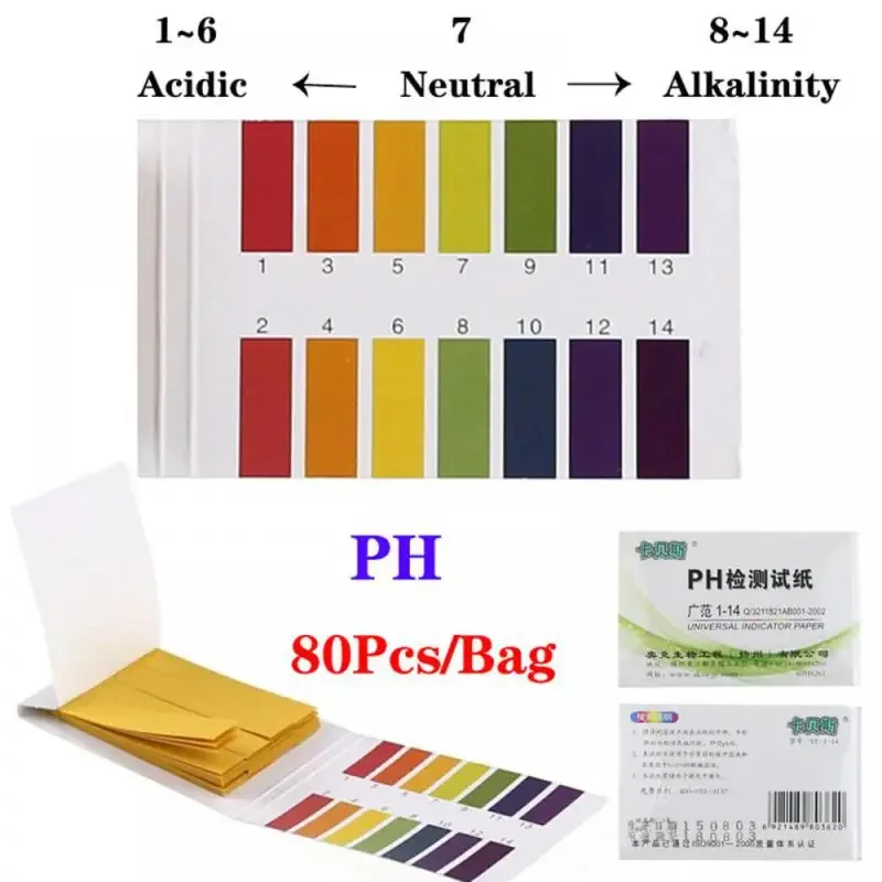 800Pcs PH Indicator Test Strip 1-14 Laboratory Paper Litmus Tester Urine Saliva Acid-base Precision Tester With Comparison Chart