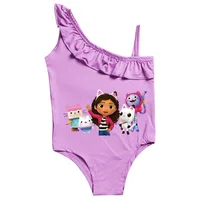 Gabby's Dollhouse Swimwear Kids One Piece Swiming Outifts Baby Girls Gabby Cats Swimsuits Children Bathing Suits Bodysuit & Cap 4