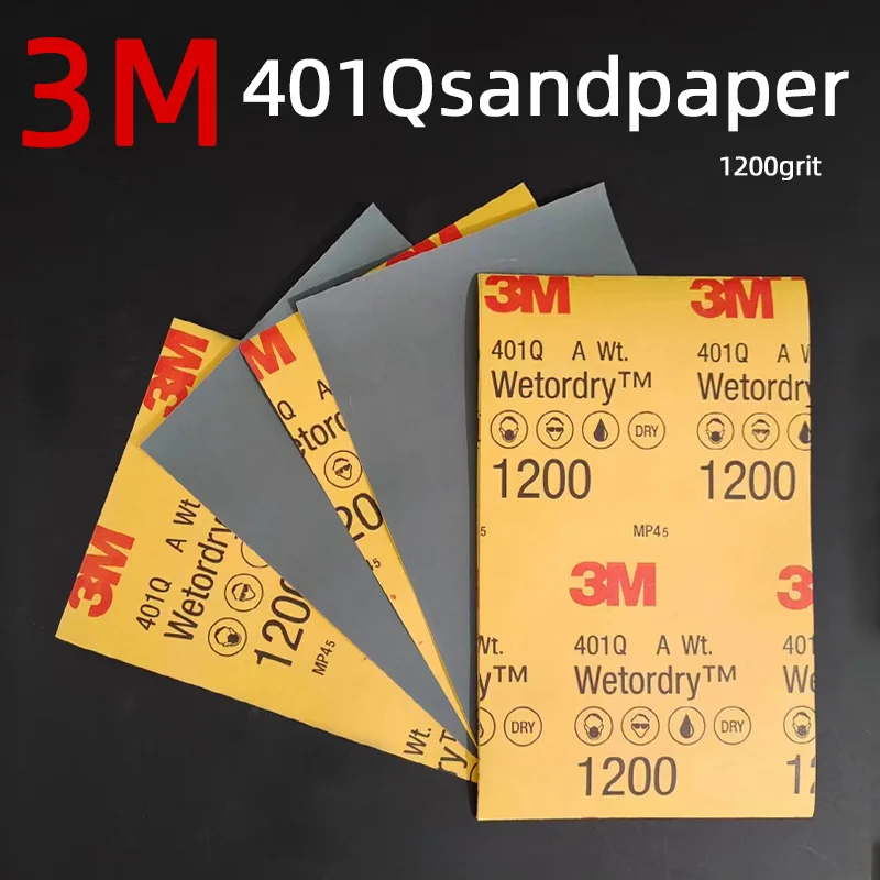 Sandpaper 139mm*228mm 1200 Mesh Silicon Carbide Grinding Car Polishing Paint Primer Coating Abrasive 3M 401Q