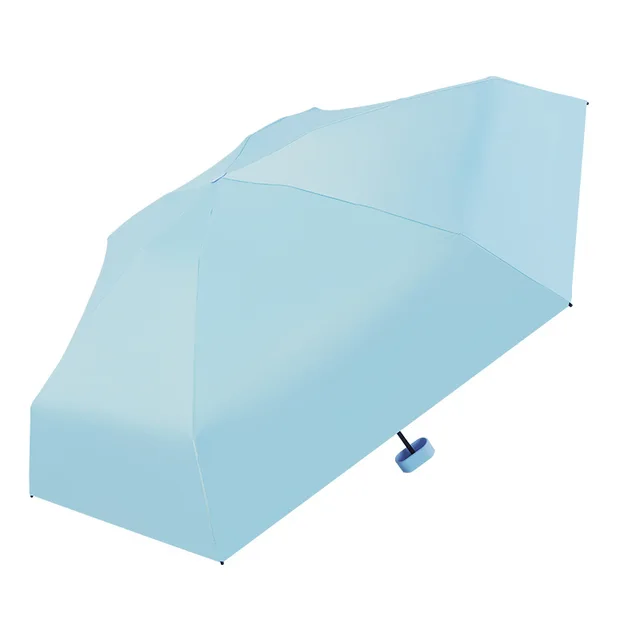 Bőr Tok Cipzáras Táska Mini Összecsukható Fényvédő Esernyő Nők Számára Napfényes Nap És Uv Védelem Kis Hordozható Zseb - Image 5