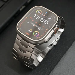 Titanium bracelet for Apple Watch Ultra 2 49mm band luxury business metal strap for iWatch Series 9 8 7 6 SE 5 4 45mm 42mm 44mm