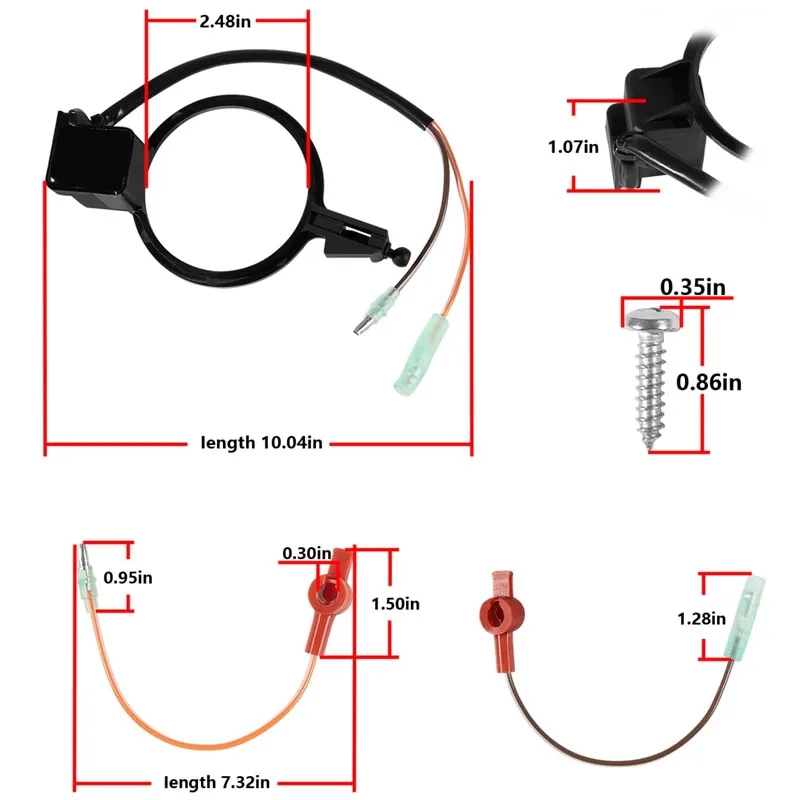 98450A1 Outboard Trigger Compatible with Mercury Mariner 6-25HP 2 Stroke 2 Cylinder Sea Pro XD XR10 Magnum Marathon Marine Tools