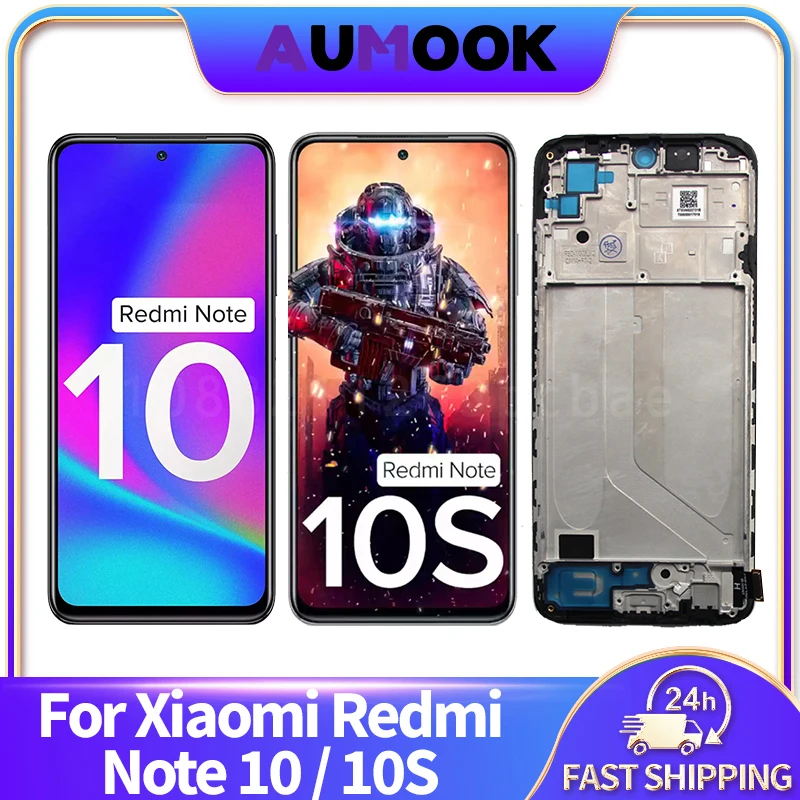 Telaio Centrale Con Cornice Laterale E Tasti Volume Per Xiaomi Redmi Note 10s (M2101K7BG) - Ricambio Compatibile - Colore Blu