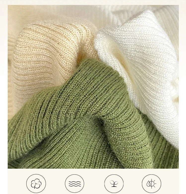 Modèle de dos et de manches d'un pull à col montant