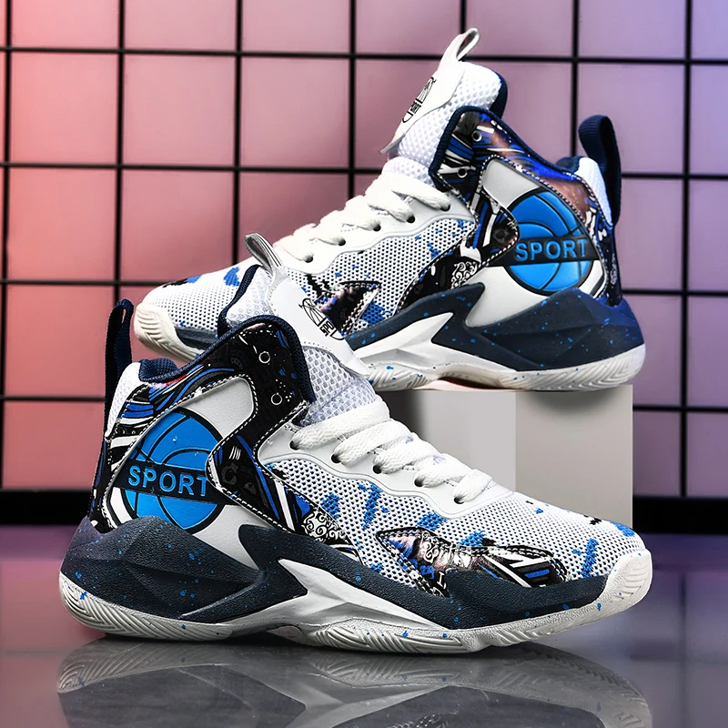 

High Quality New Kids Basketball Shoes Non-Slip Girls Sneakers Boys Basketball Shoes School Youth Sneakers31-40