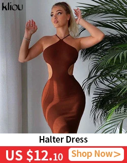 Kliou Mesh Halter Tie Up Baddie Dresses For Women 2021 Summer Casual Street Style Sexy Backless Sleeveless Mini Dress Female Hot business casual women