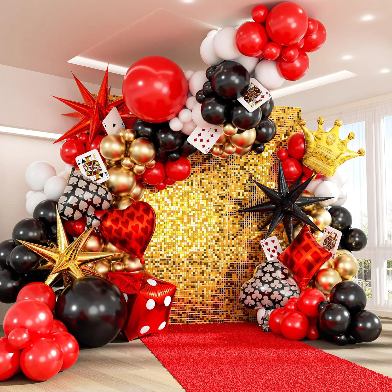 SANYUANHE Casino ballonnen, speelkaart partij decoratie