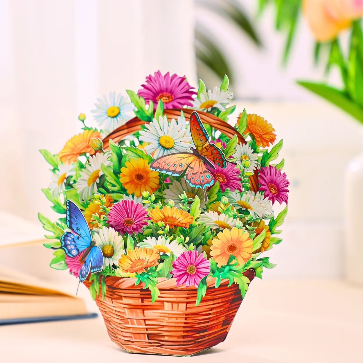 Paper Pop Up Cards Paper Flower Bouquet 3D Popup Greeting Cards with Note Card & Envelope Birthday Card Anniversary greeting cards