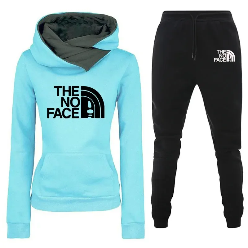 

Women Casual Sweatshirt Hoodie Set Sportswear Suit Casual Jacket Sweatshirt + Pants 2 Pcs Set Splice Tracksuit Suit