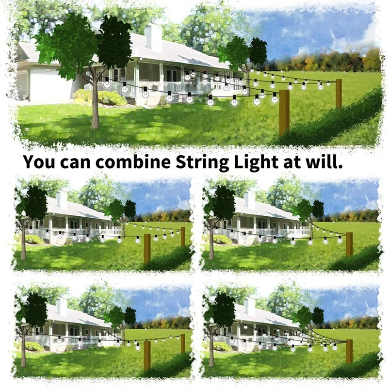 ABWZ-Outdoor String Light Hanging Kit, 200 Ft. Stainless Steel (304) Hanging Rope Cable, Black Vinyl Coating, Swivel Buckle