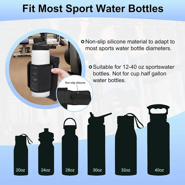 Universal Water Bottle Elastic Sleeve Reusable Gym Accessories Elastic Magnetic Gym Bag Waterproof Water Bottle Pockets 6