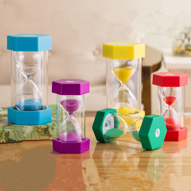 Reloj de arena de mesa para niños, reloj de arena de colores, temporizador,  decoración del hogar, oficina, regalo, adornos de escritorio, 30 minutos -  AliExpress