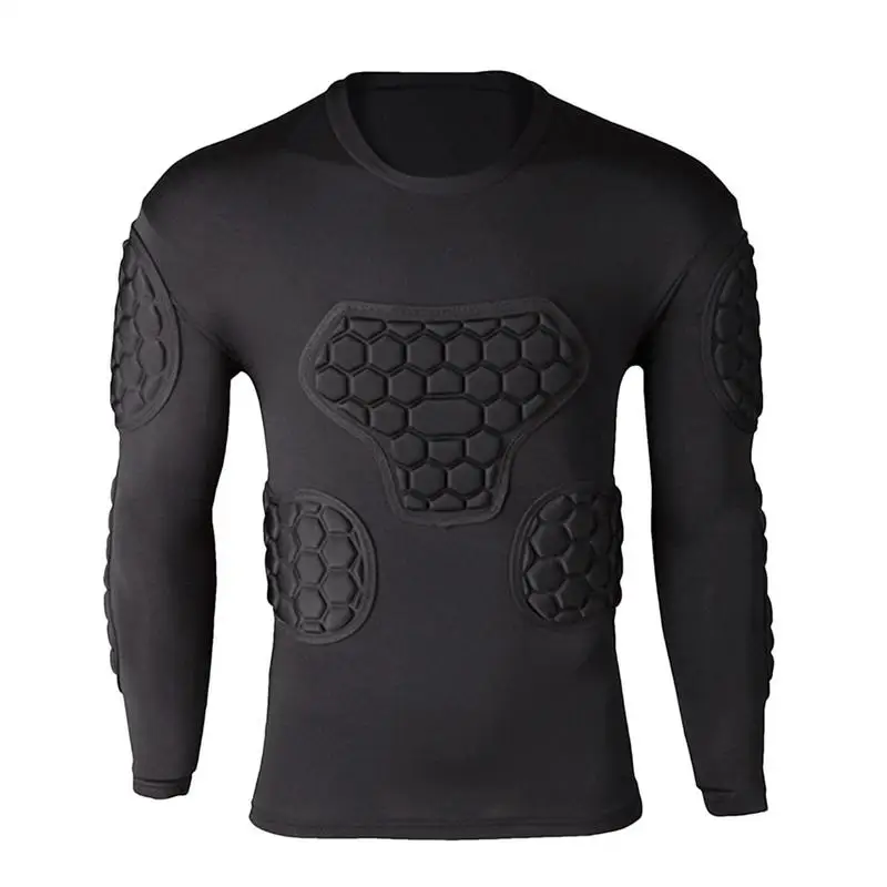 

Men's Rugby Soccer Goalkeeper Jerseys Padded Football Training Clothing Sponge Goal Keeper Protective Shirts Elbow