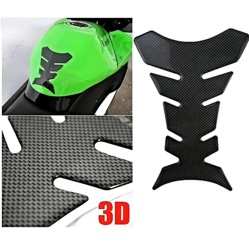 Motorcycle Stickers 3D Carbon Fiber Fishbone Tank Pad Protector For Motorcycle Universal